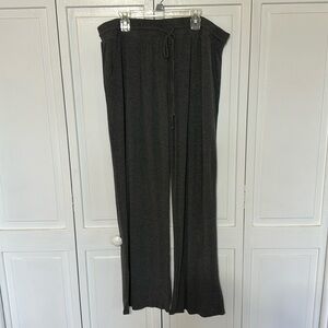 Dark gray wide leg lounge pant